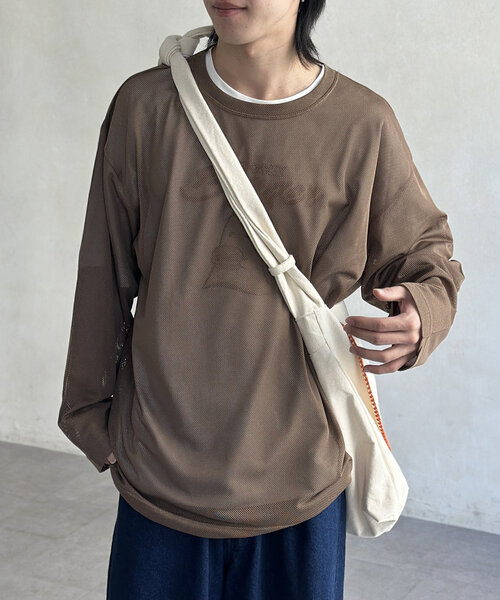 CPCM(シーピーシーエム)の「メッシュロンT(Tシャツ/カットソー・レディース・ブラック/ベージュ/ネイビー・MEDIUM/LARGE)」の13枚目の写真