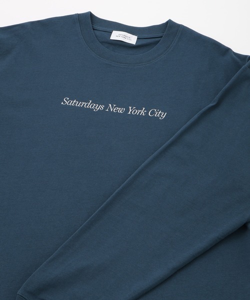Saturdays NYC（サタデーズ ニューヨークシティ ）の「Headline LS T-Shirt（Tシャツ/カットソー・メンズ・ホワイト/ブラック/ブルー系その他4・L/M/S/XL）」の7枚目の写真