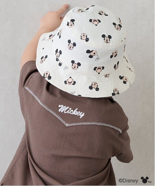 petit main（プティマイン）の「【Disney】総柄バケットハット（ハット・キッズ・アイボリー/ライトピンク・54cm/52cm/50cm）」の4枚目の写真