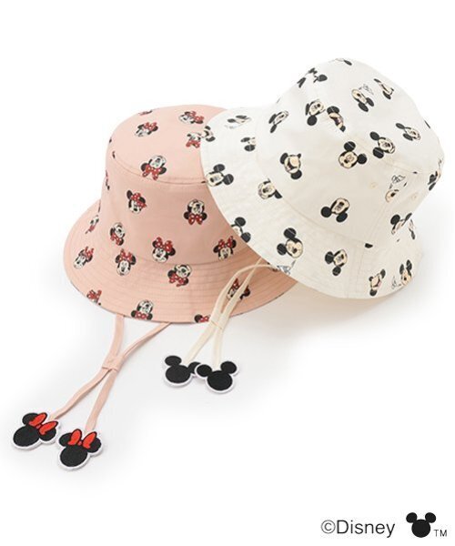petit main（プティマイン）の「【Disney】総柄バケットハット（ハット・キッズ・アイボリー/ライトピンク・54cm/52cm/50cm）」の14枚目の写真