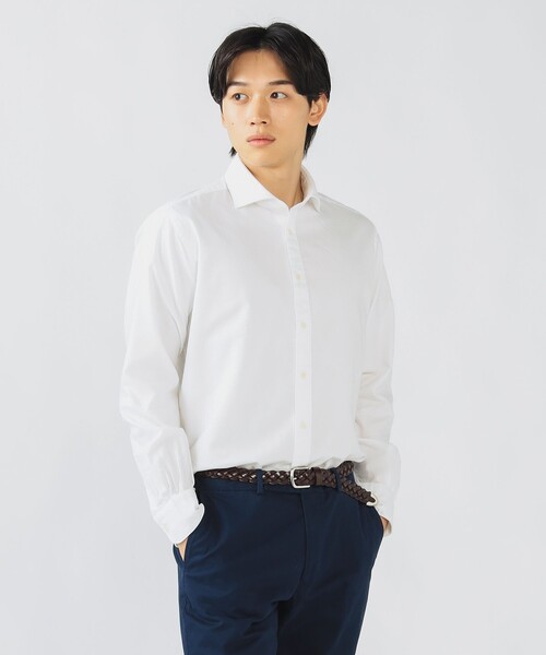 BEAMS HEART（ビームスハート）の「ピンオックスフォード カッタウェイカラー シャツ 25AW（シャツ/ブラウス・メンズ・ホワイト/ネイビー・X-LARGE/LARGE/MEDIUM/SMALL）」の2枚目の写真