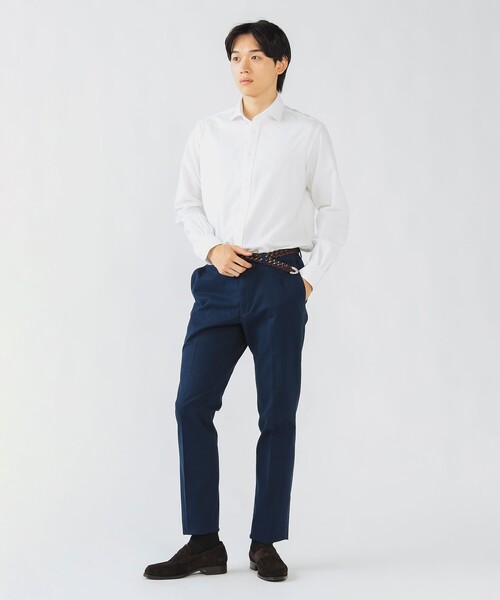 BEAMS HEART（ビームスハート）の「ピンオックスフォード カッタウェイカラー シャツ 25AW（シャツ/ブラウス・メンズ・ホワイト/ネイビー・X-LARGE/LARGE/MEDIUM/SMALL）」の6枚目の写真