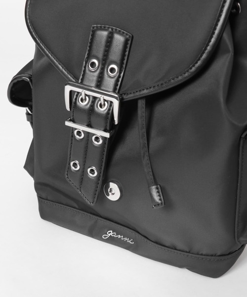 バックパック・リュック Ganni Bucky Backpack Nylon Black Black Black Small Bucky Nylon Backpack | GANNI US