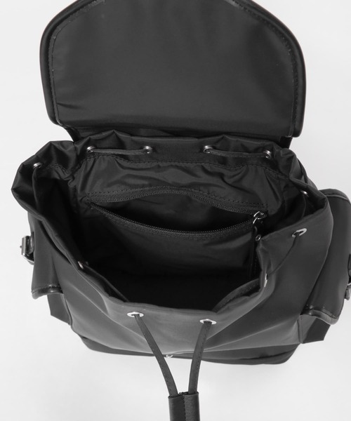 バックパック・リュック Ganni LOGO BUCKY BACKPACK Black Black Small Bucky Nylon Backpack | GANNI US