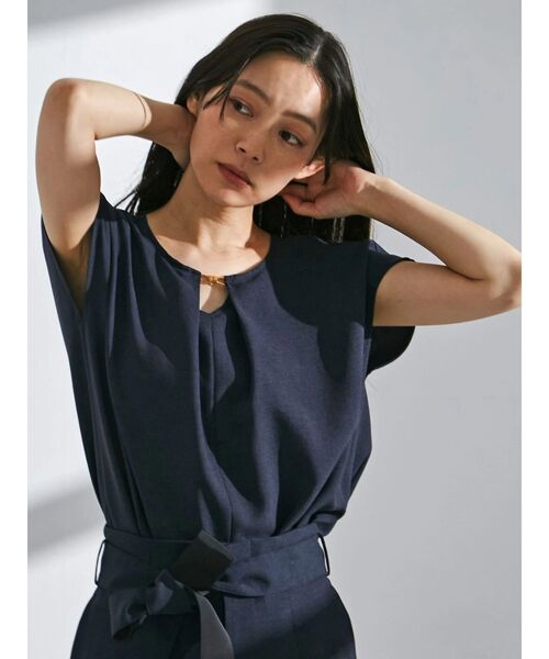 TONAL(トーナル)の「フェイクリネンバイカラーベルトクロップドパンツ(その他パンツ・レディース・ブラウン/ベージュ/ネイビー・SMALL/MEDIUM)」の15枚目の写真