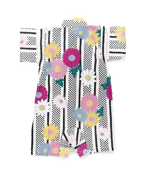 BRANSHES（ブランシェス）の「【ベビー/綿100％】甚平（浴衣・キッズ・オフホワイト/ブラック/ライトグレー/イエロー・80）」の6枚目の写真