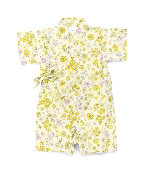 BRANSHES（ブランシェス）の「【ベビー/綿100％】甚平（浴衣・キッズ・オフホワイト/ブラック/ライトグレー/イエロー・80）」の8枚目の写真