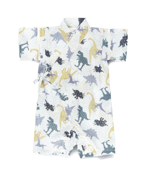 BRANSHES（ブランシェス）の「【ベビー/綿100％】甚平（浴衣・キッズ・オフホワイト/ブラック/ライトグレー/イエロー・80）」の18枚目の写真