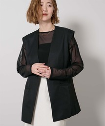 UR'S | ソフトツイルノーカラージレ(ノーカラージャケット)