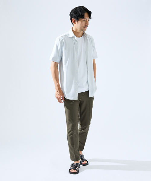 ABAHOUSE GRAY（アバハウスグレイ）の「【形状安定性 / 伸縮性】トリコットストライプ 半袖シャツ（シャツ/ブラウス・メンズ・ライトグレー/ネイビー/グレイッシュベージュ/サックスブルー/その他・44/46/48/50）」の22枚目の写真