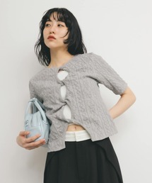 KBF | 2WAYケーブルジャカードトップス(Tシャツ/カットソー)