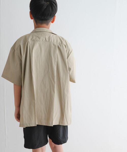 URBAN RESEARCH DOORS(アーバンリサーチドアーズ)の「『セットアップ対応』『WEB/一部店舗限定』『UVカット』オープンカラーシャツ(KIDS)(Tシャツ/カットソー・キッズ・ベージュ/ネイビー・150)」の18枚目の写真