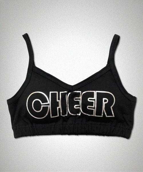 CHEER(チアー)の「箔プリントカップ付きブラトップ(その他トップス・レディース・ホワイト×ゴールド/ブラック×シルバー/ブラック×ゴールド・M/L/S)」の1枚目の写真