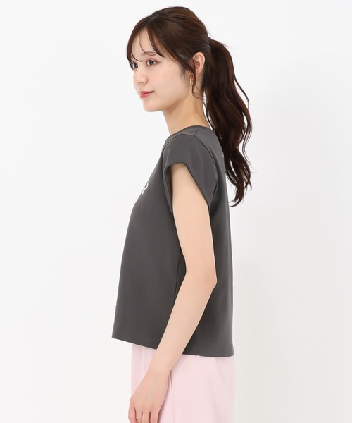 31 Sons de mode（トランテアン　ソン　ドゥ　モード）の「2025春夏新作 ロゴプリントＴシャツ（Tシャツ/カットソー・レディース・チャコールグレー/ホワイト・ﾌﾘ-）」の14枚目の写真