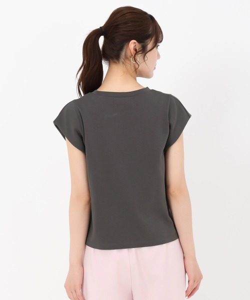 31 Sons de mode（トランテアン　ソン　ドゥ　モード）の「2025春夏新作 ロゴプリントＴシャツ（Tシャツ/カットソー・レディース・チャコールグレー/ホワイト・ﾌﾘ-）」の15枚目の写真