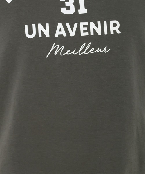 31 Sons de mode（トランテアン　ソン　ドゥ　モード）の「2025春夏新作 ロゴプリントＴシャツ（Tシャツ/カットソー・レディース・チャコールグレー/ホワイト・ﾌﾘ-）」の20枚目の写真