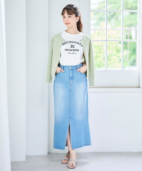 31 Sons de mode（トランテアン　ソン　ドゥ　モード）の「2025春夏新作 ロゴプリントＴシャツ（Tシャツ/カットソー・レディース・チャコールグレー/ホワイト・ﾌﾘ-）」の12枚目の写真