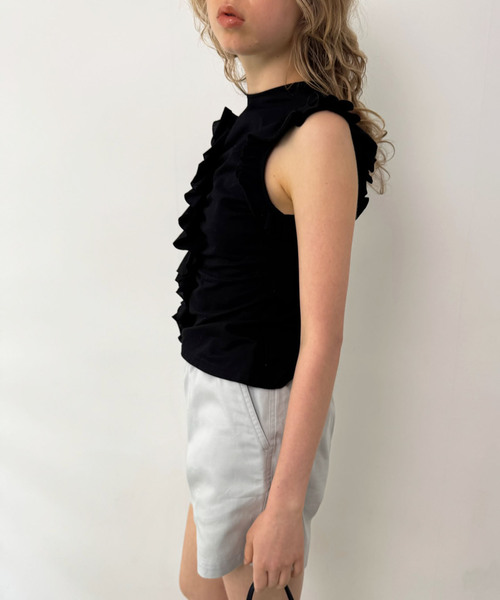 EDIT. FOR LULU（エディットフォールル）の「【naoki tomizuka for LULU】frill blouse tee（タンクトップ・レディース・ブラック/レッド・FREE）」の5枚目の写真