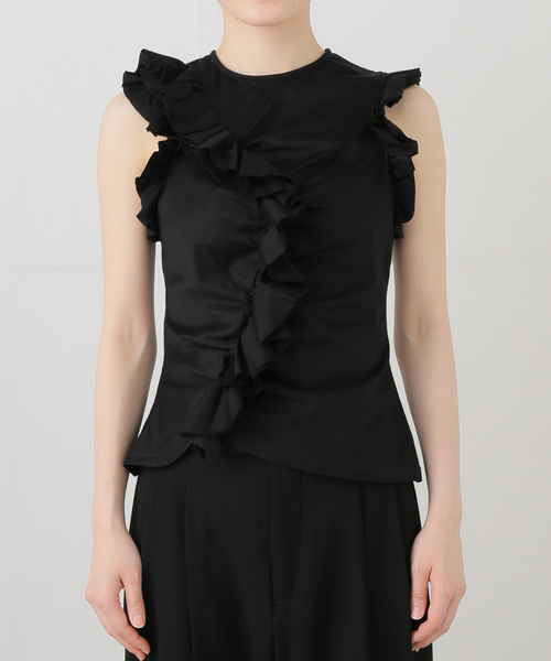 EDIT. FOR LULU（エディットフォールル）の「【naoki tomizuka for LULU】frill blouse tee（タンクトップ・レディース・ブラック/レッド・FREE）」の15枚目の写真