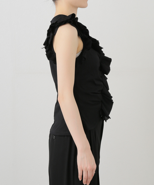 EDIT. FOR LULU（エディットフォールル）の「【naoki tomizuka for LULU】frill blouse tee（タンクトップ・レディース・ブラック/レッド・FREE）」の18枚目の写真