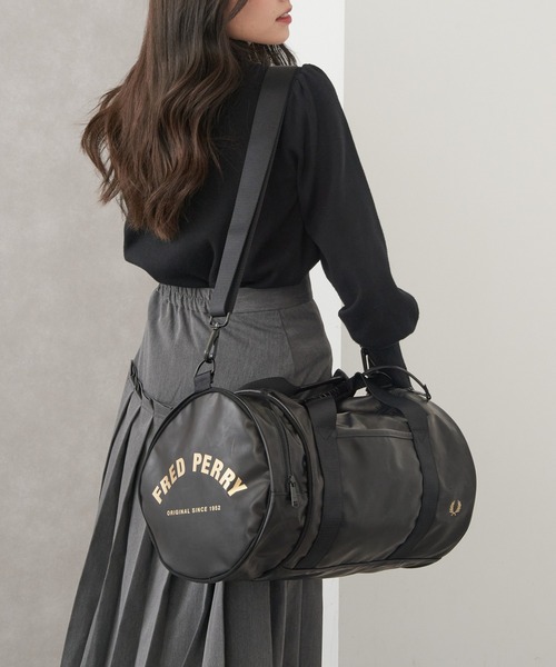 FRED PERRY（フレッドペリー）の「【FRED PERRY】TONAL CLASSIC BARREL BAG バレルバッグ ドラムバッグ 旅行 部活 ジム L7260（ショルダーバッグ・メンズ・ブラック/グリーン/バーガンディー/ネイビー・FREE）」の16枚目の写真