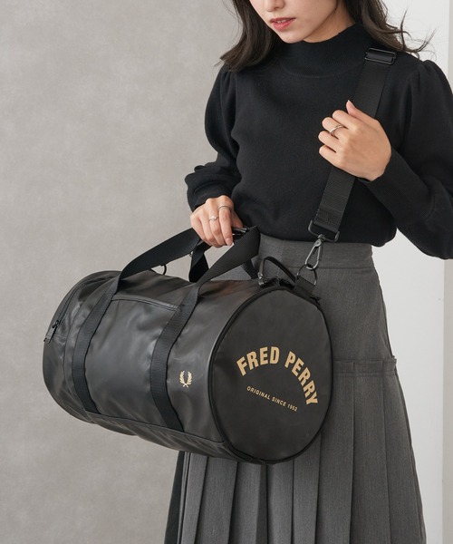FRED PERRY（フレッドペリー）の「【FRED PERRY】TONAL CLASSIC BARREL BAG バレルバッグ ドラムバッグ 旅行 部活 ジム L7260（ショルダーバッグ・メンズ・ブラック/グリーン/バーガンディー/ネイビー・FREE）」の14枚目の写真