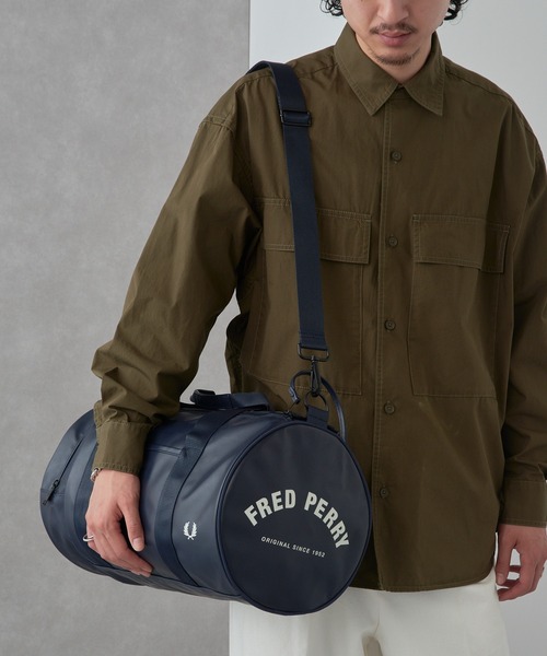 FRED PERRY（フレッドペリー）の「【FRED PERRY】TONAL CLASSIC BARREL BAG バレルバッグ ドラムバッグ 旅行 部活 ジム L7260（ショルダーバッグ・メンズ・ブラック/グリーン/バーガンディー/ネイビー・FREE）」の13枚目の写真