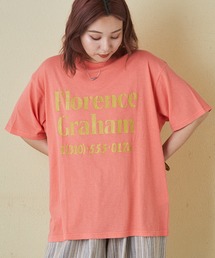 CUBE SUGAR（キューブシュガー）の「32/-OE天竺ロゴプリントTシャツ（Tシャツ/カットソー・レディース・ピンク系）」