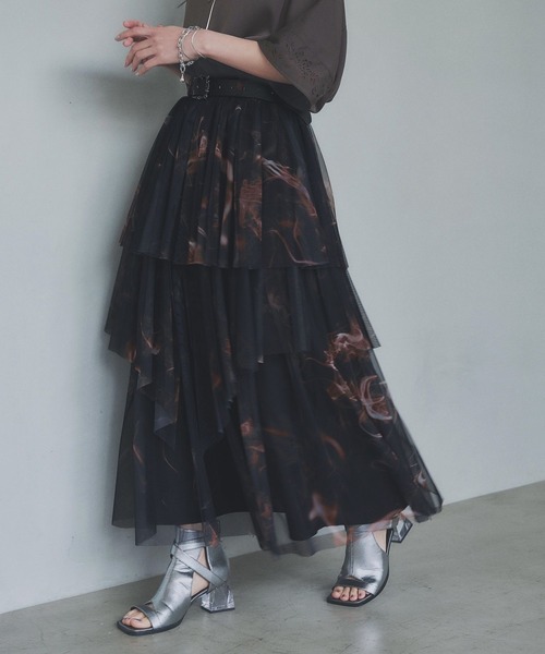 HARE（ハレ）の「SOULガラチュールスカート(HARE)（スカート・レディース・オレンジ/ブルー・FREE）」の20枚目の写真