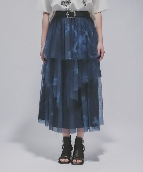 HARE（ハレ）の「SOULガラチュールスカート(HARE)（スカート・レディース・オレンジ/ブルー・FREE）」の15枚目の写真