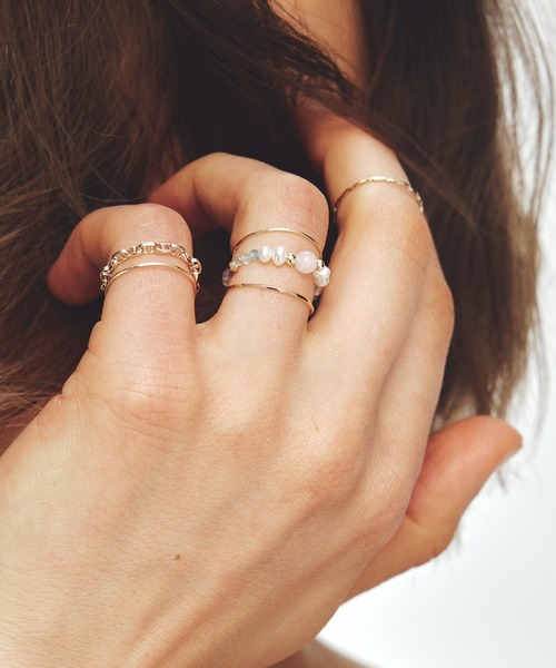 les bonbon(ルボンボン)の「【les bon bon】mellow ring PK/メロウ リング BOB693 ※(リング・レディース・ピンク・S/M)」の1枚目の写真
