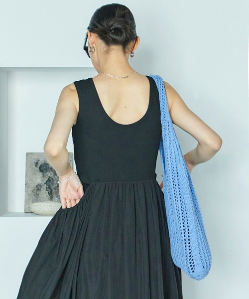 LIENCOEUR(リアンクール)の「ペタルリブドッキングワンピース(ワンピース・レディース・ホワイト/ブラック・FREE)」の20枚目の写真