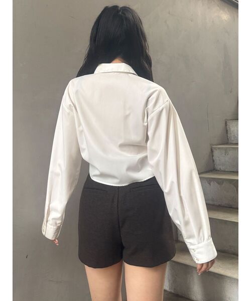 MURUA（ムルーア）の「2WAYギャザーシャツ（シャツ/ブラウス・レディース・グレー/ホワイト/ネイビー・FREE）」の22枚目の写真