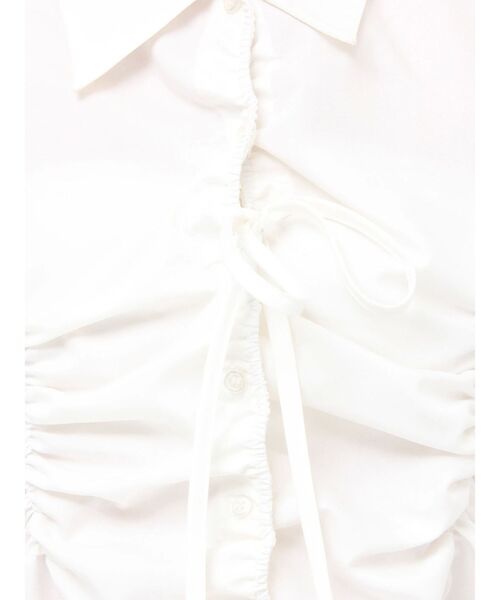 MURUA（ムルーア）の「2WAYギャザーシャツ（シャツ/ブラウス・レディース・グレー/ホワイト/ネイビー・FREE）」の7枚目の写真