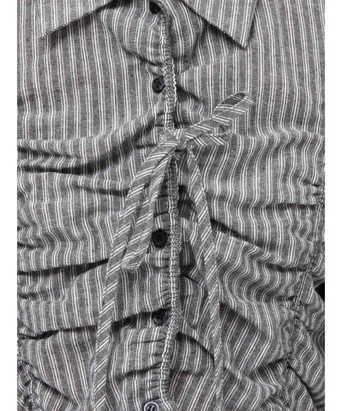 MURUA（ムルーア）の「2WAYギャザーシャツ（シャツ/ブラウス・レディース・グレー/ホワイト/ネイビー・FREE）」の8枚目の写真