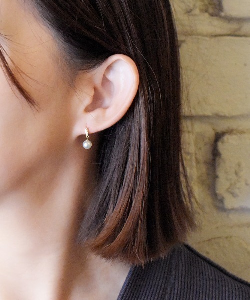 ピアスアコヤパールダイヤK18YG（ピアス（両耳用））｜LAZY SUSAN