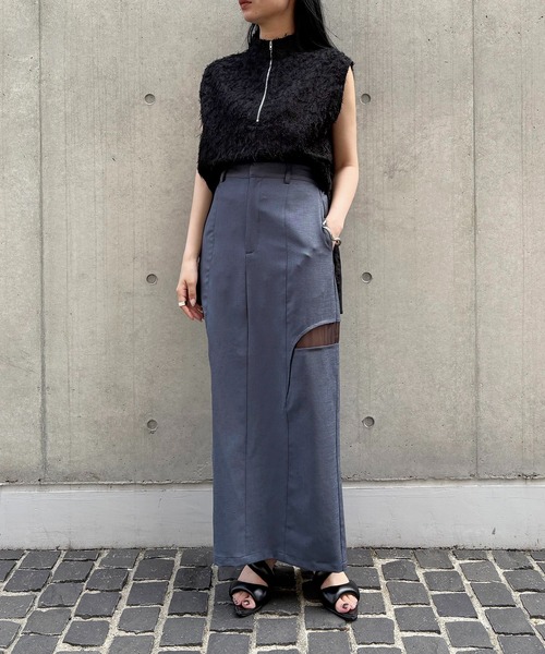 &g'aime(アンジェム)の「【&g'aime】ジャガードバックプリーツブラウス BackPleated Pleated Jacquard Blouse(シャツ/ブラウス・レディース・ホワイト/ブラック・FREE)」の21枚目の写真