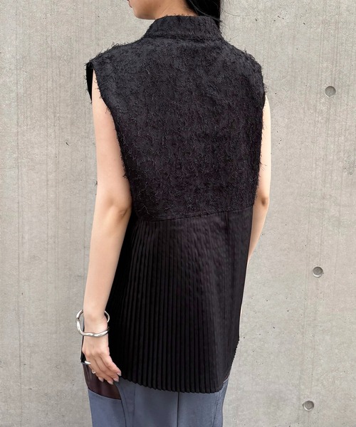 &g'aime(アンジェム)の「【&g'aime】ジャガードバックプリーツブラウス BackPleated Pleated Jacquard Blouse(シャツ/ブラウス・レディース・ホワイト/ブラック・FREE)」の17枚目の写真