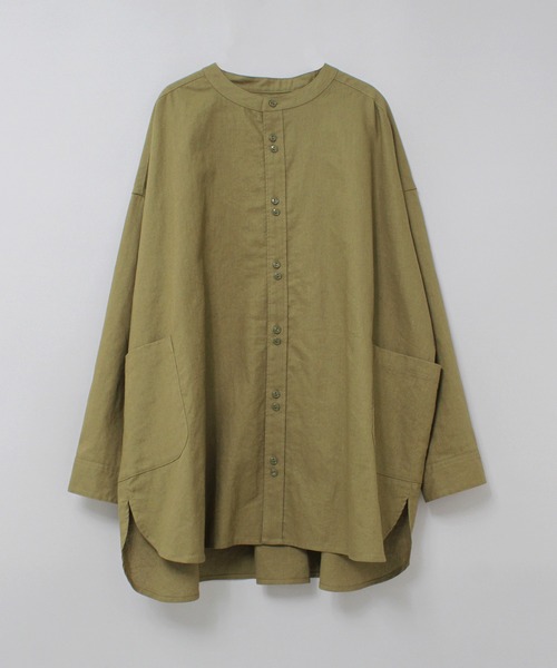 URCH RNA（アーチ アールエヌエー）の「B2903 アトリエチュニックシャツ２（シャツ/ブラウス・レディース・ブラック×ホワイト/ベージュ系その他/オリーブ/ブラウン/ピンク系その他/ブルー系その他・FREE）」の13枚目の写真