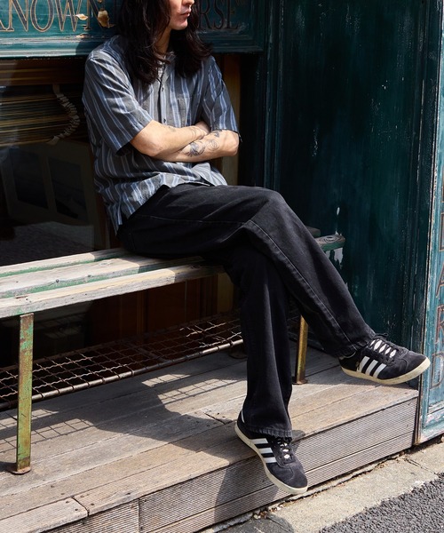 ADAM ET ROPE'（アダムエロペ）の「【WILD LIFE TAILOR】カディコットン ハーフスリーブ オープンカラーシャツ（シャツ/ブラウス・メンズ・ブラック系その他3/グレー・L/M）」の5枚目の写真