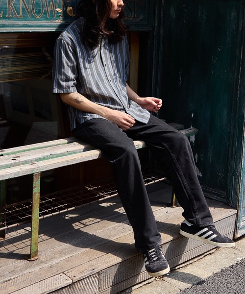 ADAM ET ROPE'（アダムエロペ）の「【WILD LIFE TAILOR】カディコットン ハーフスリーブ オープンカラーシャツ（シャツ/ブラウス・メンズ・ブラック系その他3/グレー・L/M）」の6枚目の写真