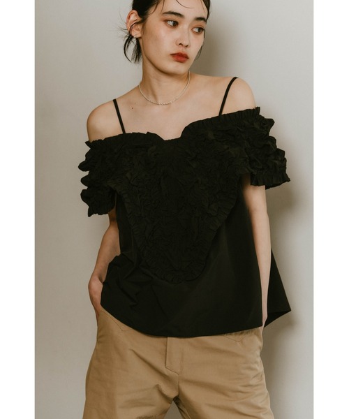 Knuth Marf 2way shirring blouse 新品未使用タグ付 Knuth Marf 2way shirring blouse 新品未使用タグ付
