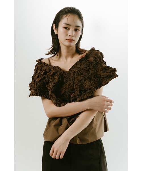 【新品試着のみタグ付き】Knuth Marf クヌースマーフ　2wayブラウス Knuth Marf - 2way peplum tops / 2ウェイ ペプラムトップス