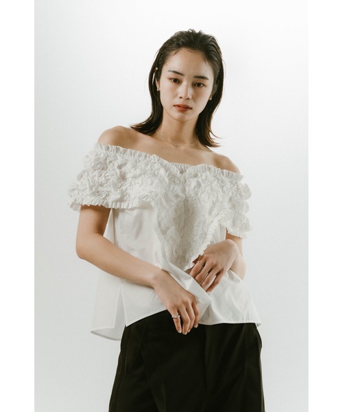 新品タグ付きknuthmarf 2way off shoulder blouse Knuth Marf - 2way off shoulder blouse / 2ウェイ オフ