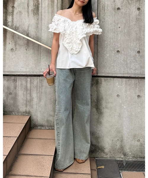 トップス Knuth Marf 2way off shoulder blouse Knuth Marf - 2way off shoulder blouse / 2ウェイ オフ