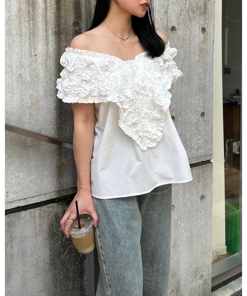 新品タグ付きknuthmarf 2way off shoulder blouse 2way off shoulder blouse/3color | KNUTH MARF