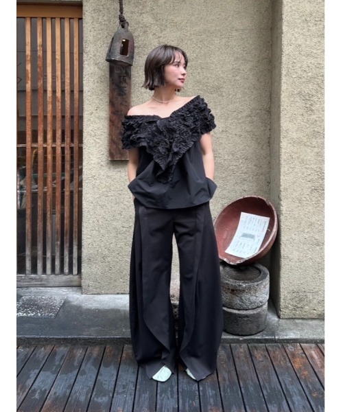 トップス Knuth Marf 2way off shoulder blouse Knuth Marf - 2way off shoulder blouse / 2ウェイ オフ