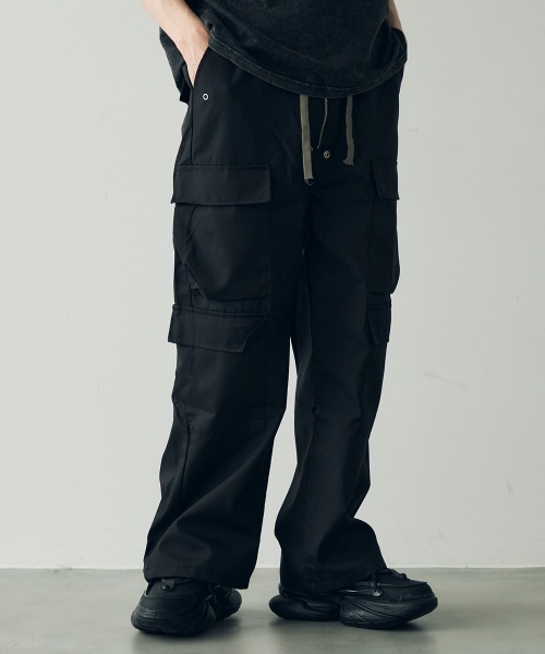 カーゴパンツ HUECLOSET Nylon Low Cargo Pants SE159 HUECLOSET Nylon Low Cargo Pants SE159