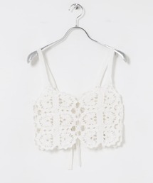 CURRENTAGE | CURRENTAGE　CROCHET KNIT CAMISOLE(キャミソール)