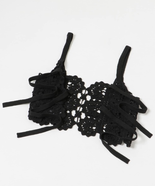 CURRENTAGE(カレンテージ)の「CURRENTAGE CROCHET KNIT CAMISOLE(キャミソール・レディース・ホワイト/ブラック・9)」の11枚目の写真